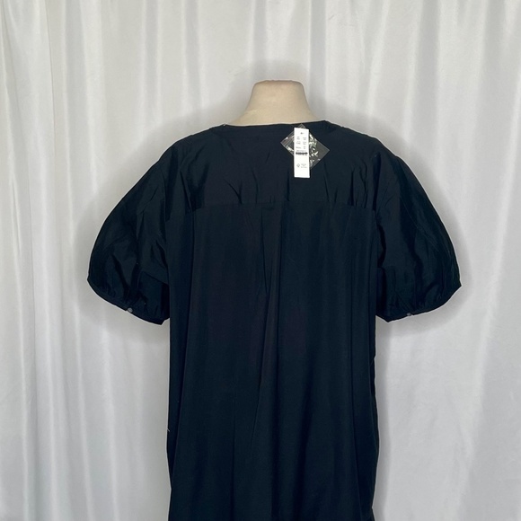NWT!! J. CREW Delilah Dress Cotton Poplin Solid Black Mini Ruffle Preppy 3X - Picture 10 of 15